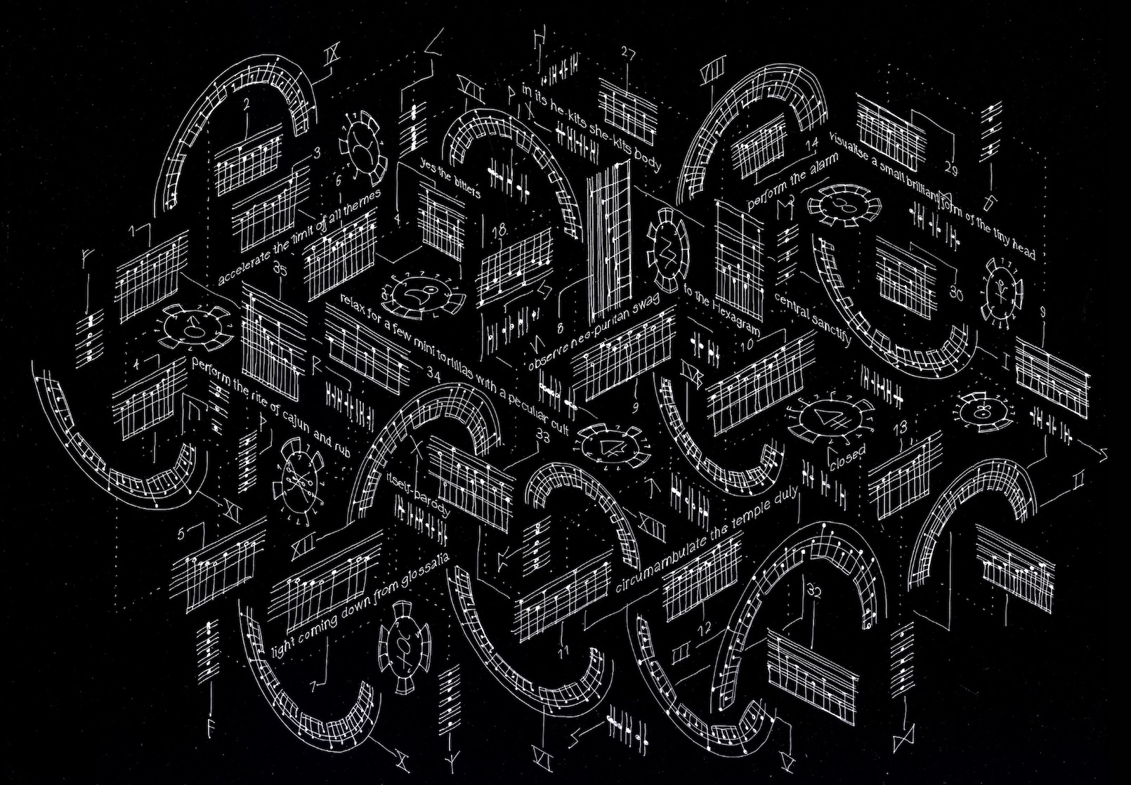 Labyrinth score for amplified clavichord